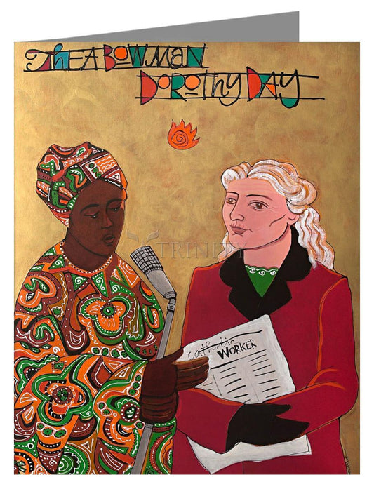 Sr. Thea Bowman and Dorothy Day - Note Card Custom Text by Br. Mickey McGrath, OSFS - Trinity Stores