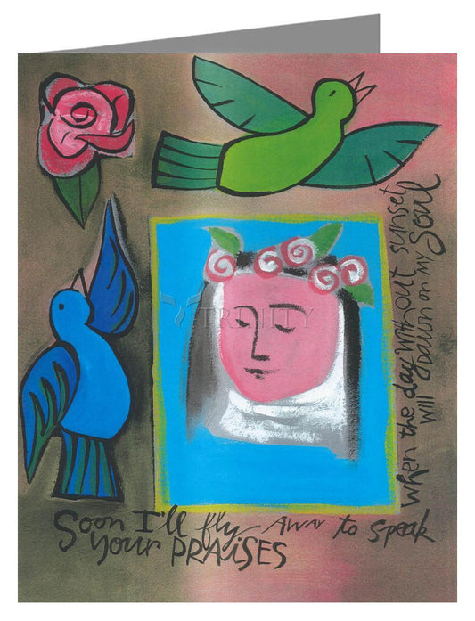 St. Thérèse of Lisieux - Note Card Custom Text by Br. Mickey McGrath, OSFS - Trinity Stores