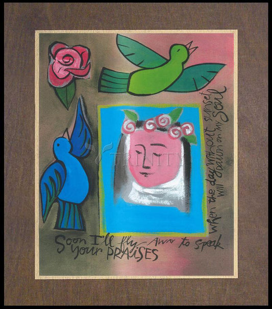 St. Thérèse of Lisieux - Wood Plaque Premium by Br. Mickey McGrath, OSFS - Trinity Stores