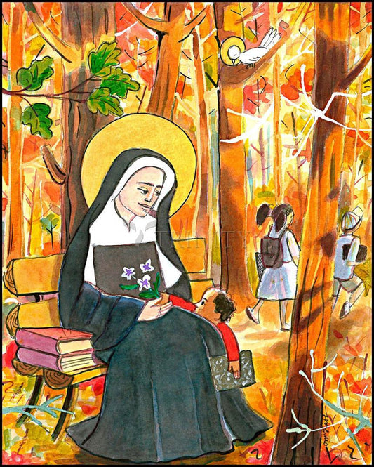 St. Mother Théodore Guérin - Wood Plaque by Br. Mickey McGrath, OSFS - Trinity Stores