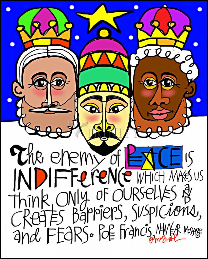 Three Kings - Wood Plaque by Br. Mickey McGrath, OSFS - Trinity Stores