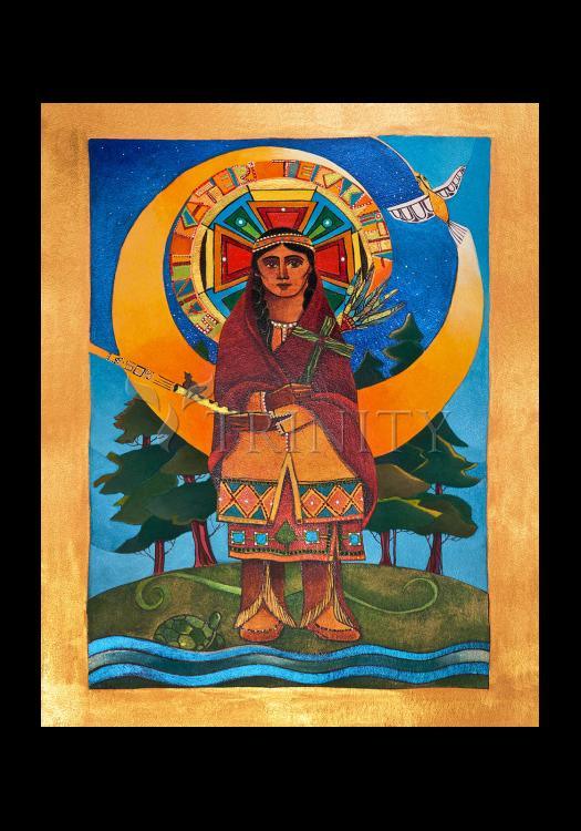 St. Kateri Tekakwitha - Holy Card by Br. Mickey McGrath, OSFS - Trinity Stores