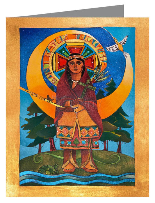 St. Kateri Tekakwitha - Note Card Custom Text by Br. Mickey McGrath, OSFS - Trinity Stores