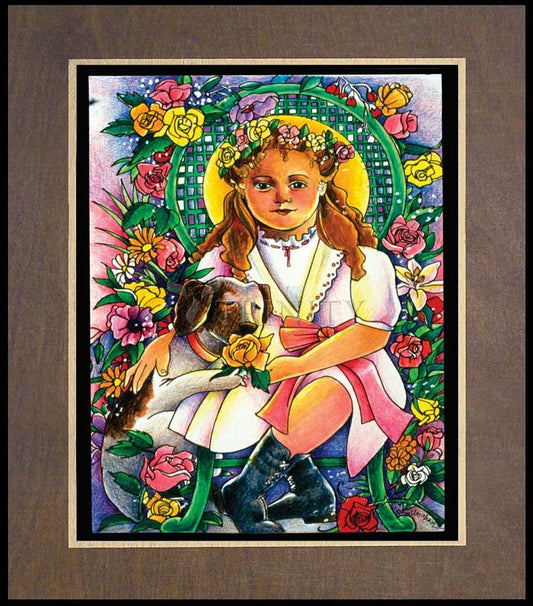 St. Thérèse, the Little Doctor - Wood Plaque Premium by Br. Mickey McGrath, OSFS - Trinity Stores