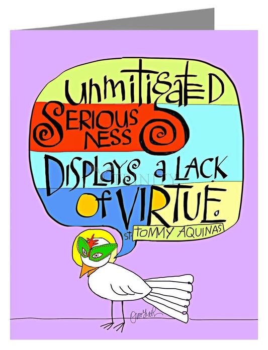 Unmitigated Seriousness - Note Card Custom Text by Br. Mickey McGrath, OSFS - Trinity Stores