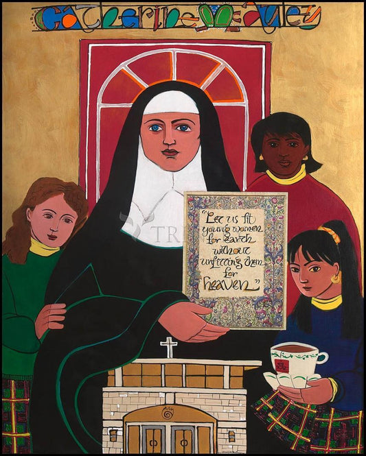 Ven. Catherine McAuley - Wood Plaque by Br. Mickey McGrath, OSFS - Trinity Stores