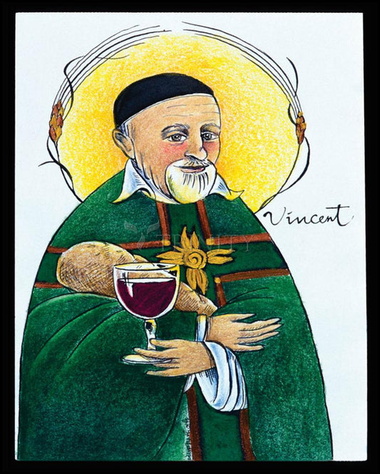 St. Vincent de Paul - Wood Plaque by Br. Mickey McGrath, OSFS - Trinity Stores
