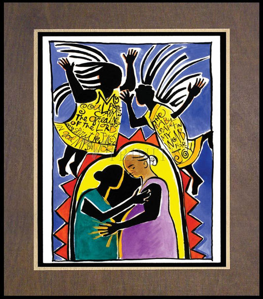 Visitation - Wood Plaque Premium by Br. Mickey McGrath, OSFS - Trinity Stores