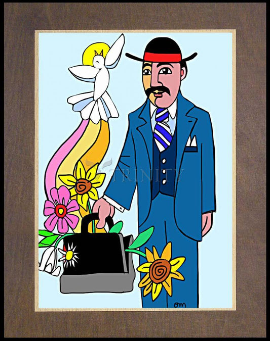 Ven. José Gregorio Hernández - Wood Plaque Premium by Br. Mickey McGrath, OSFS - Trinity Stores