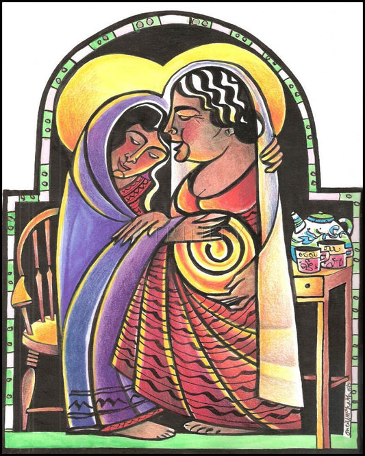 Visitation - Kitchen - Wood Plaque by Br. Mickey McGrath, OSFS - Trinity Stores