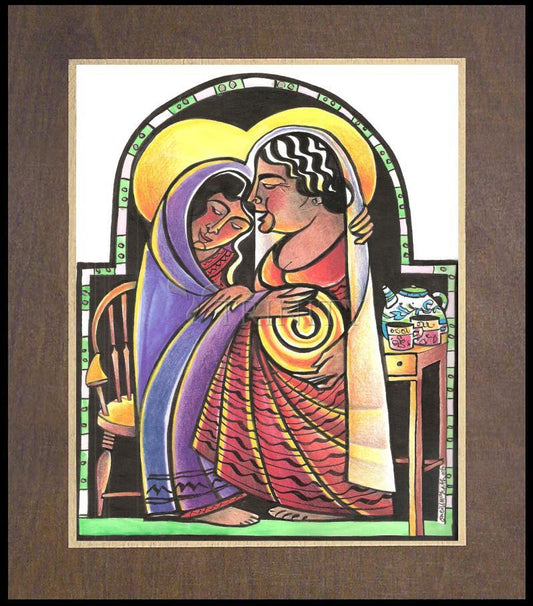 Visitation - Kitchen - Wood Plaque Premium by Br. Mickey McGrath, OSFS - Trinity Stores