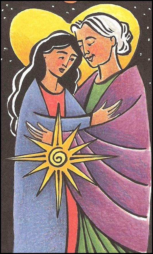 Visitation - Night - Wood Plaque by Br. Mickey McGrath, OSFS - Trinity Stores