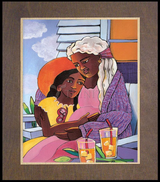 Visitation - Deck - Wood Plaque Premium by Br. Mickey McGrath, OSFS - Trinity Stores