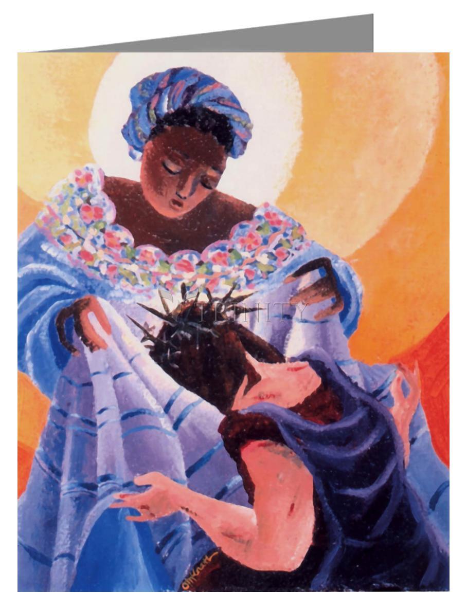 St. Veronica Wipes the Face of Jesus: 6th Station - Note Card Custom Text by Br. Mickey McGrath, OSFS - Trinity Stores