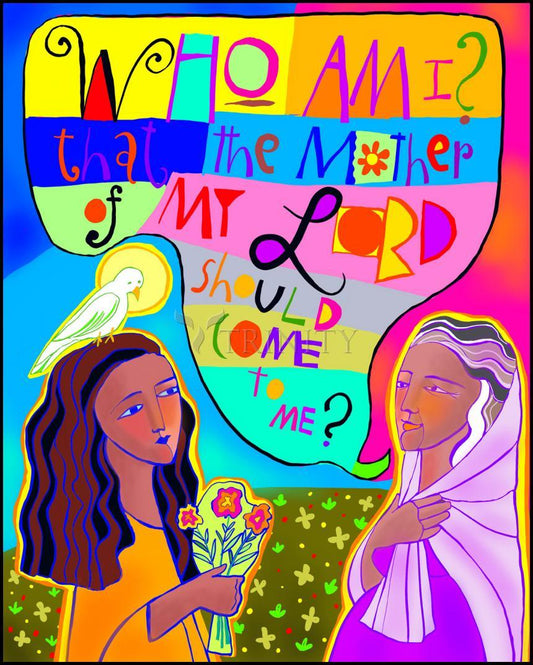 Visitation - Who Am I? - Wood Plaque by Br. Mickey McGrath, OSFS - Trinity Stores