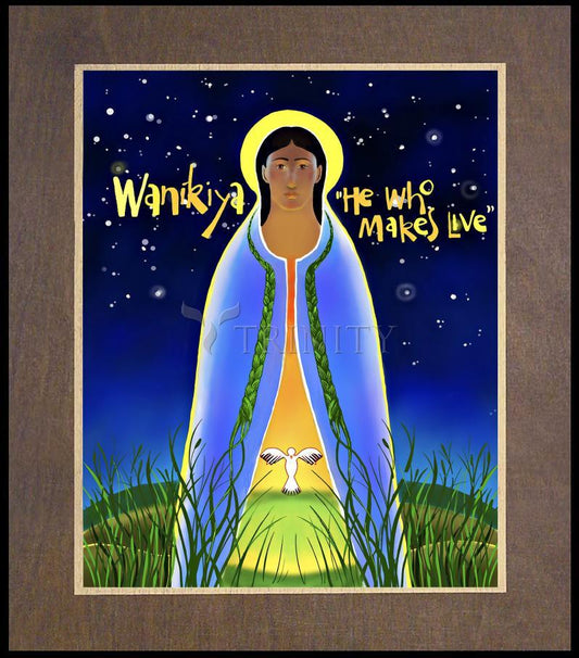 Wanikiya Jesus - Wood Plaque Premium by Br. Mickey McGrath, OSFS - Trinity Stores