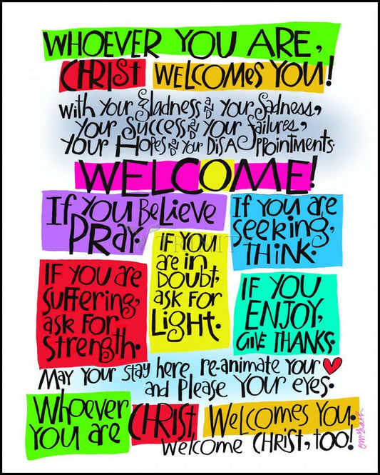 Welcome Prayer - Wood Plaque by Br. Mickey McGrath, OSFS - Trinity Stores