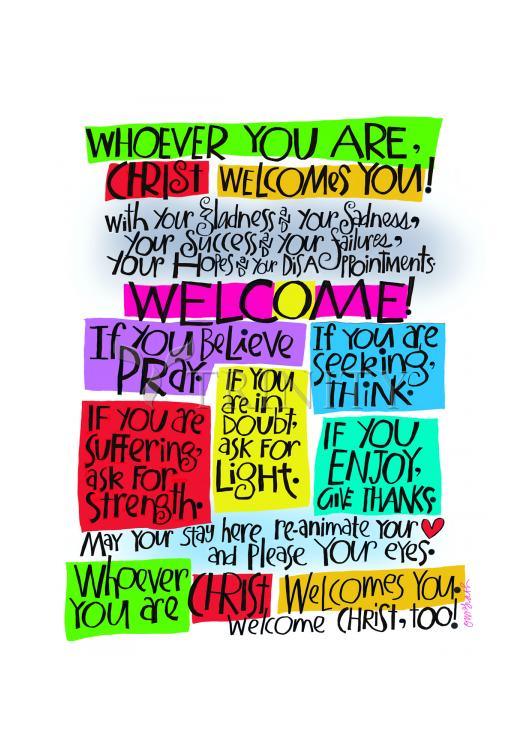 Welcome Prayer - Holy Card by Br. Mickey McGrath, OSFS - Trinity Stores