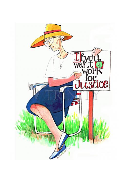 Work for Justice - Holy Card by Br. Mickey McGrath, OSFS - Trinity Stores