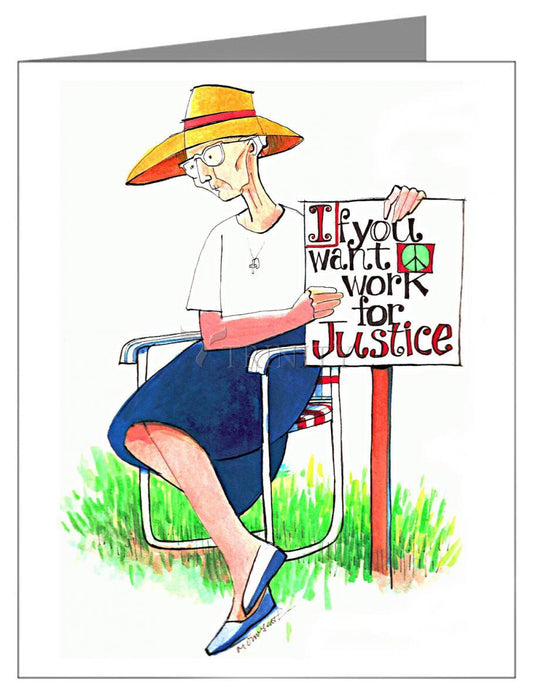 Work for Justice - Note Card by Br. Mickey McGrath, OSFS - Trinity Stores