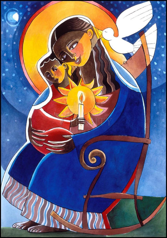 Mary, Seat of Wisdom - Wood Plaque by Br. Mickey McGrath, OSFS - Trinity Stores