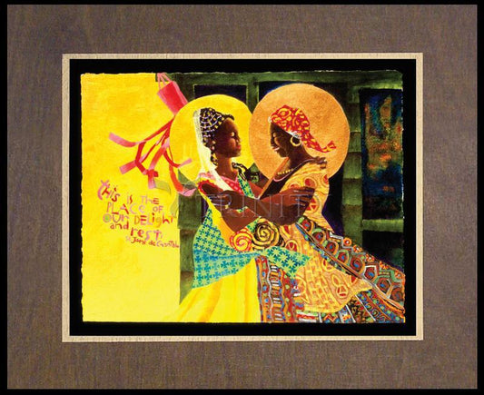 Windsock Visitation - Wood Plaque Premium by Br. Mickey McGrath, OSFS - Trinity Stores