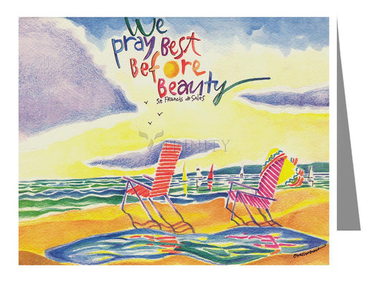 We Pray Best Before Beauty - Note Card by Br. Mickey McGrath, OSFS - Trinity Stores
