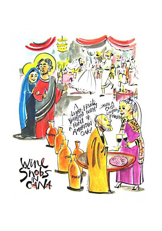 Wine Snobs in Cana - Holy Card by Br. Mickey McGrath, OSFS - Trinity Stores