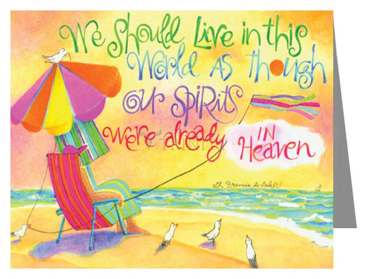 We Should Live In This World - Note Card by Br. Mickey McGrath, OSFS - Trinity Stores