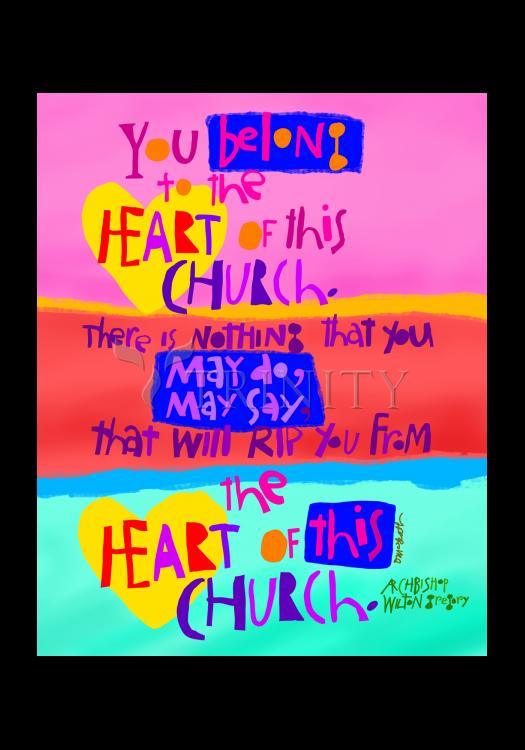 You Belong to the Heart of this Church - Holy Card by Br. Mickey McGrath, OSFS - Trinity Stores