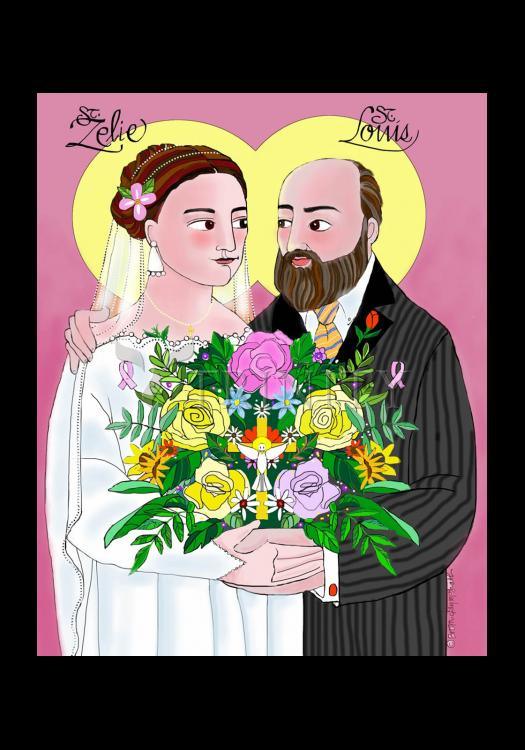 Sts. Louis and Zélie Martin - Holy Card by Br. Mickey McGrath, OSFS - Trinity Stores