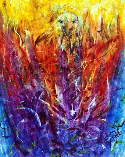 Eagles In Fire - Giclee Print by Fr. Bob Gilroy, SJ - Trinity Stores