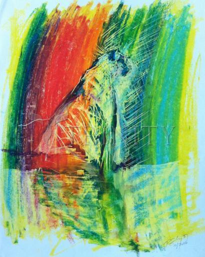 Tiger Sitting Beside Lake - Giclee Print by Fr. Bob Gilroy, SJ - Trinity Stores