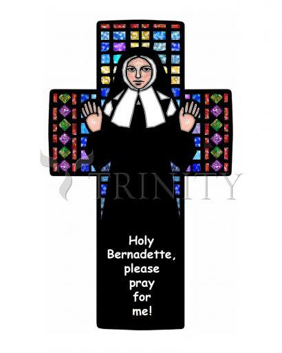 St. Bernadette of Lourdes - Cross - Giclee Print by Dan Paulos - Trinity Stores