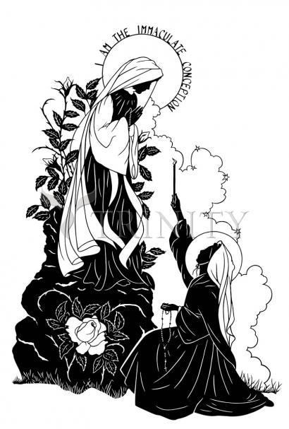 Our Lady and St. Bernadette of Lourdes - "I Love Thee, Madame" - Giclee Print by Dan Paulos - Trinity Stores