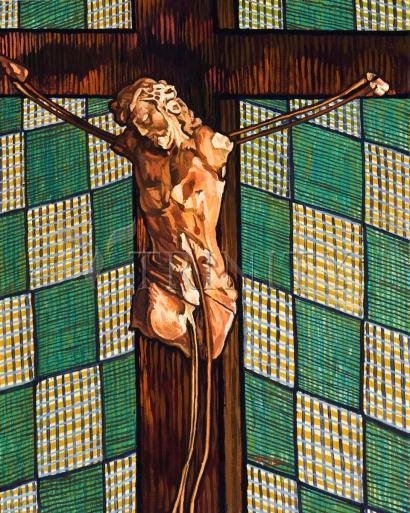 Fr. Tom's Crucifix - Giclee Print by Lewis Williams, OFS - Trinity Stores