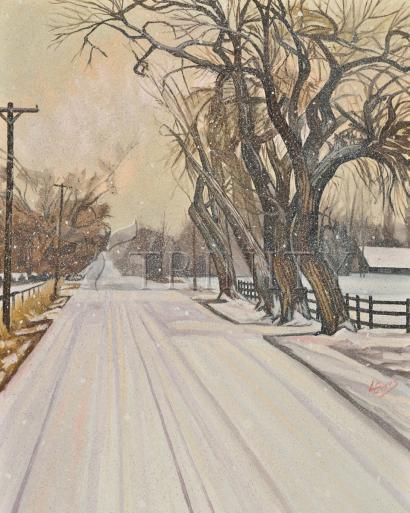 Christmas Scene: Montrose, CO - Giclee Print by Lewis Williams, OFS - Trinity Stores