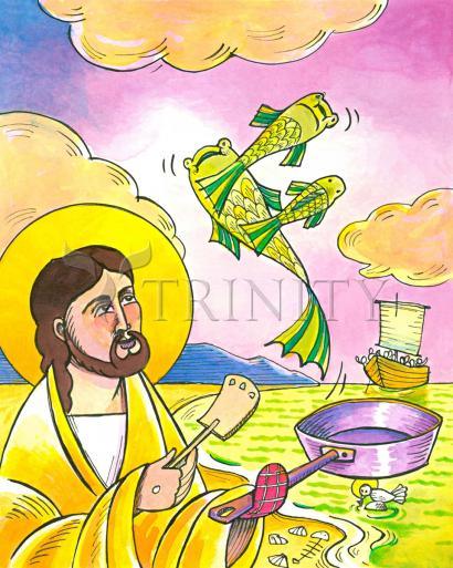 Jesus: Fish Fry With Friends - Giclee Print by Br. Mickey McGrath, OSFS - Trinity Stores