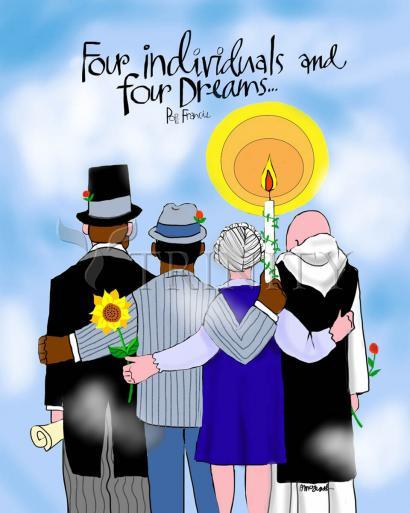 Four Individuals and Four Dreams - Giclee Print by Br. Mickey McGrath, OSFS - Trinity Stores