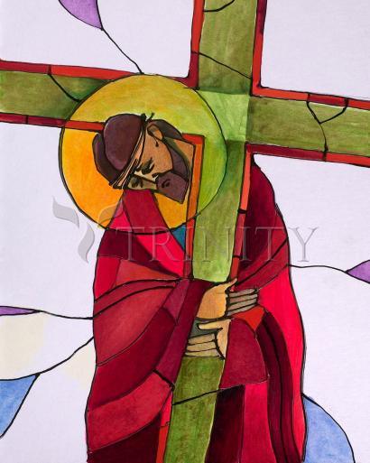 Stations of the Cross - 2 Jesus Accepts the Cross - Giclee Print by Br. Mickey McGrath, OSFS - Trinity Stores