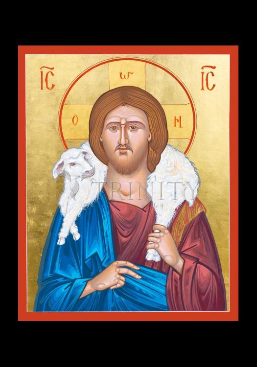 Christ the Good Shepherd - Holy Card by Robert Gerwing - Trinity Stores
