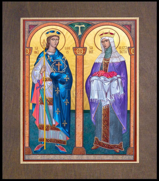 Sts. Elizabeth and Louis - Wood Plaque Premium by Robert Gerwing - Trinity Stores