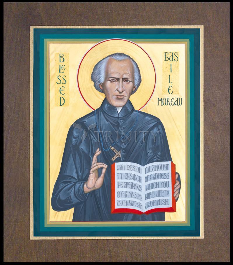 Wood Plaque Premium Bl. Basil Moreau by R. Gerwing trinitystores