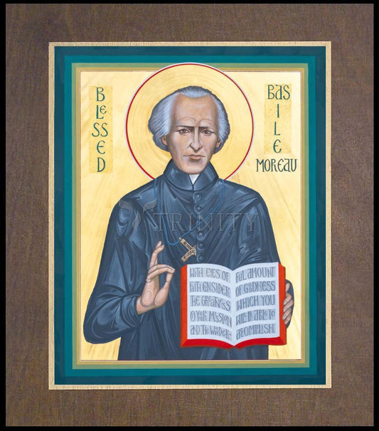 Bl. Basil Moreau - Wood Plaque Premium by Robert Gerwing - Trinity Stores