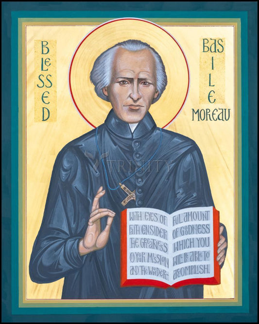 Bl. Basil Moreau - Wood Plaque by Robert Gerwing - Trinity Stores