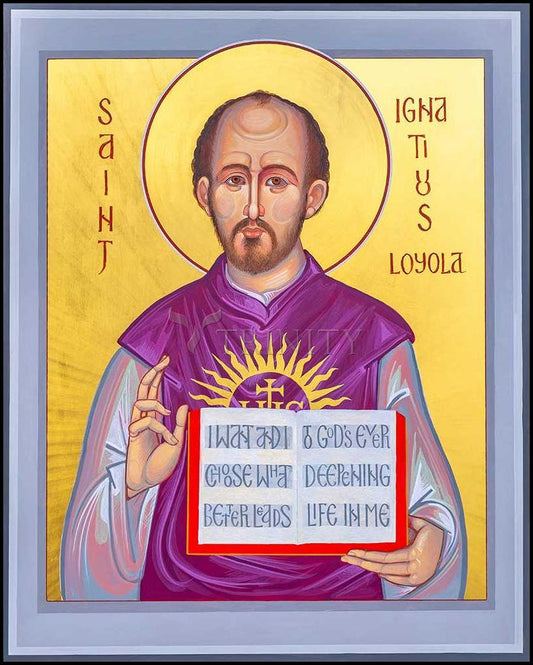 St. Ignatius Loyola - Wood Plaque by Robert Gerwing - Trinity Stores