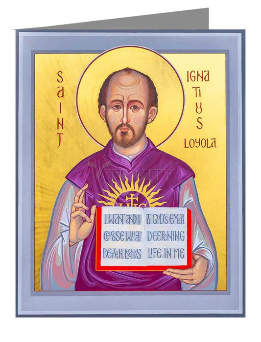 St. Ignatius Loyola - Note Card Custom Text by Robert Gerwing - Trinity Stores