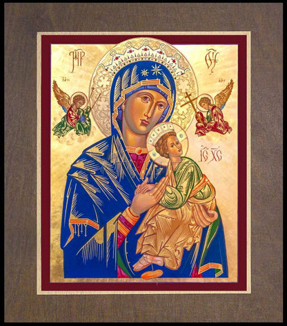 Our Lady of Perpetual Help - Wood Plaque Premium by Robert Gerwing - Trinity Stores