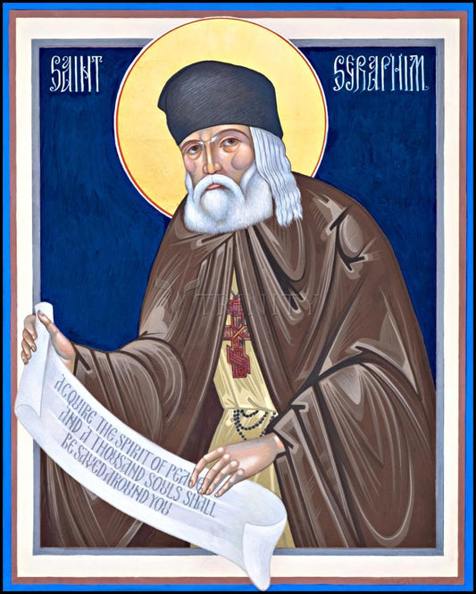 St. Seraphim of Sarov - Wood Plaque by Robert Gerwing - Trinity Stores