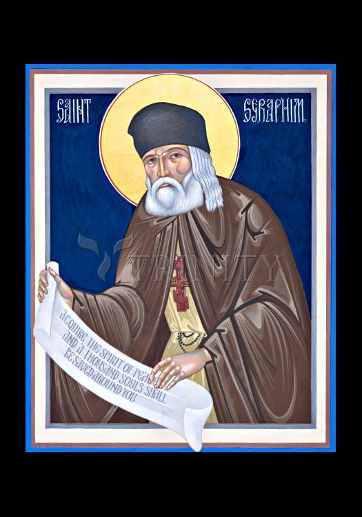 St. Seraphim of Sarov - Holy Card by Robert Gerwing - Trinity Stores